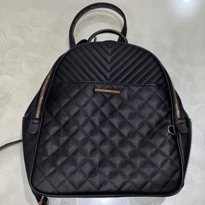 Aldo Faux Leather Backpack with Gold Detailing